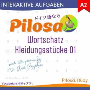 A2 Wortschatz Deutsch Kleidungsstücke
